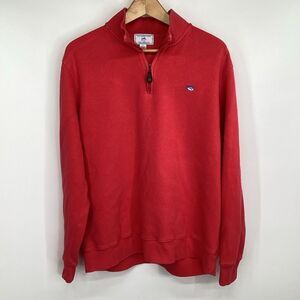 Men's Southern Tide Skipjack 1/4 Zip Pullover salmon large‎